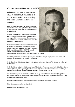 A preview of a PDF biography for Bentley, Robert Henry Waldron